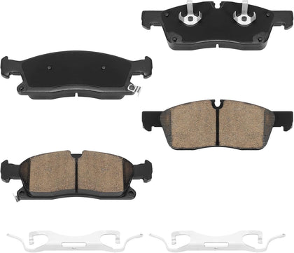 HECHENQICHE D1455 Front Ceramic Brake Pads Kit Fit For Dodge Durango 2011-2016, For Jeep Grand Cherokee 2011-2016, For Jeep Grand Cherokee 2021