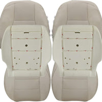 NLQR Driver & Passenger Bottom & Top & Foam Cushion Replacement Leather Seat Cover Tan fit for Mercedes Benz GLK250 GLK280 GLK300 GLK350 2008-2015 C250 C300 C350 C350e C400 2008-2014