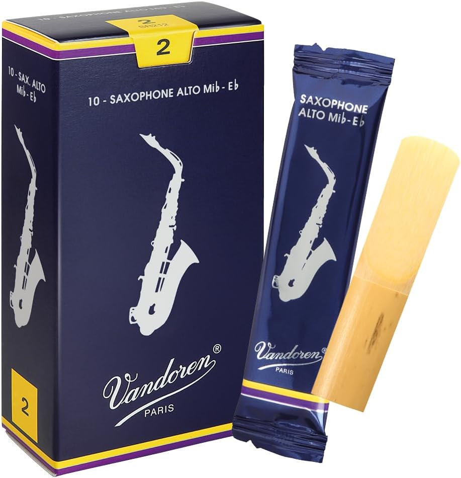 Vandoren SR212 Alto Sax Traditional Reeds Strength 2; Box of 10