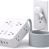 HANYCONY Extension Cord 25 Ft, Power Strip Surge Protector, Long Cord