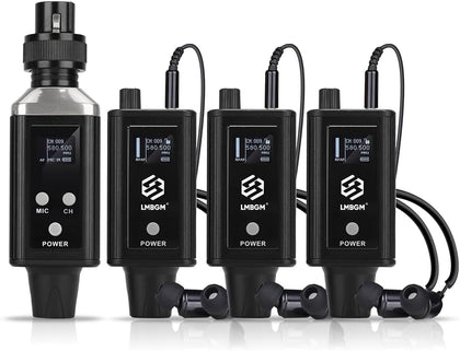 LMBGM A9 UHF Wireless in Ear Monitor System, Mono IEM Transmitter & Beltpack Receiver, 30M Range Low Latency, Professional Stage Monitor for Studio, Band Rehearsal, Live Performance, Singer