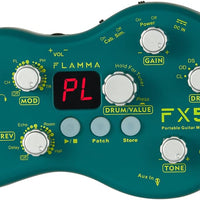 FLAMMA FX50 Practice Guitar Pedal Multi Effects Pedal Mini Portable with 40 Drum Rhythms15 Effects 32 Patches Tuner Function Support Both Corded and Battery Powered