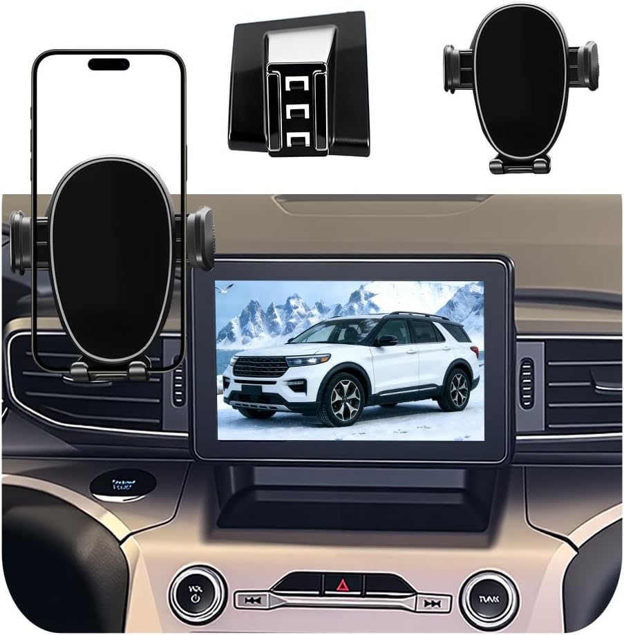 Car Phone Holder for Ford Explorer (2020-2023 2024),Dashboard Phone Mount,360 Phone Holder Rotating,Hands Free Mobile Holder,Car Mount for iPhone,Samsung & Android,2022 Explorer Interior Accessories