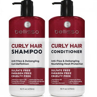 Curly Hair Shampoo and Conditioner Set - For Defining Wavy, Permed, Frizzy, Fine and Black Curls - Moisturizing, Sulfate Free Formula for Women and Men - Products are Safe for Color Treated Locks