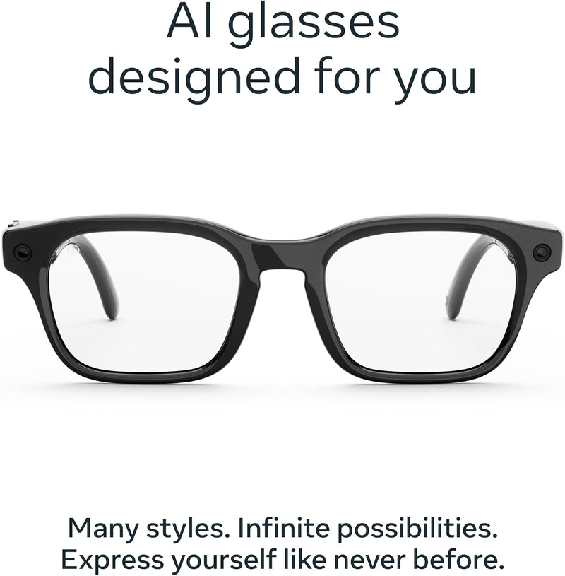 Meta Adventurer - Black / Clear — Lentes AI con cámara y audio