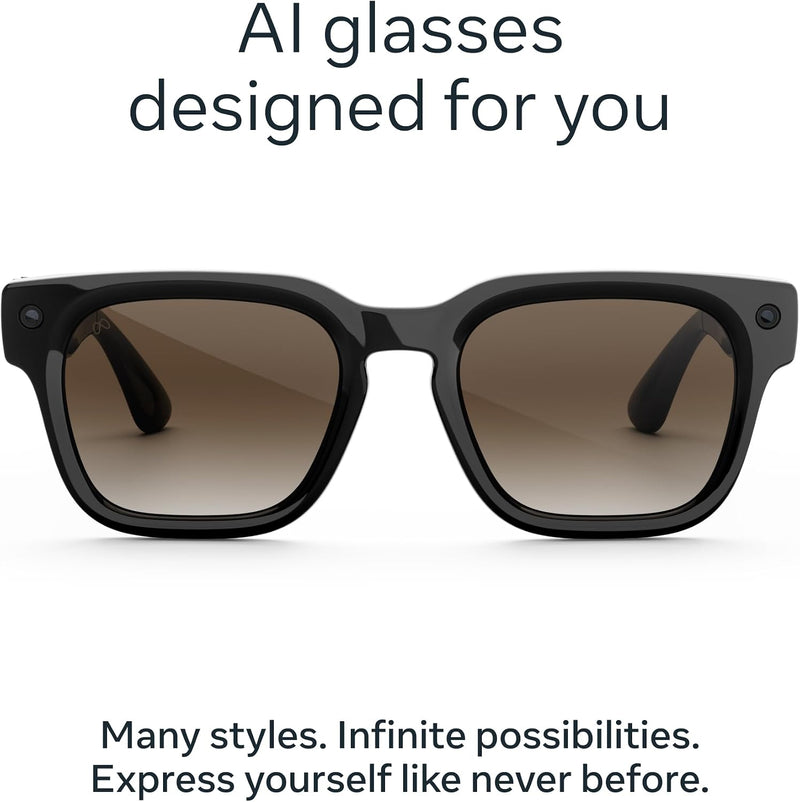 Meta Fury - Black / Brown Gradient — Lentes AI con cámara y audio
