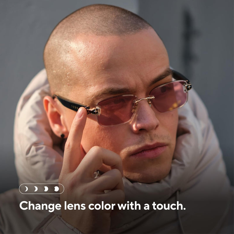Gafas de sol Aura que cambian de color: 4 colores de lentes, control táctil