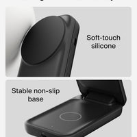 Belkin MagSafe Charger, Compatible 2-in-1 Charging Station, Qi2.2 25W Magnetic Wireless Charger iPhone, Foldable Stand, with 5W USB-C Port, for iPhone 17/16/15, Pixel 10, AirPods, 45W Adapter Included