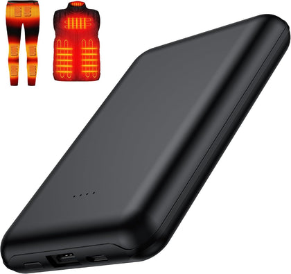 Whsahans 10000mah 5V 2A Battery Pack for Heated Vest Heated Jacket Rechargeable Battery Power Bank for Heated Vests Heated Jackets Heated Hoodies for Men Women(No DC Port, Not Suit for 7.4v)