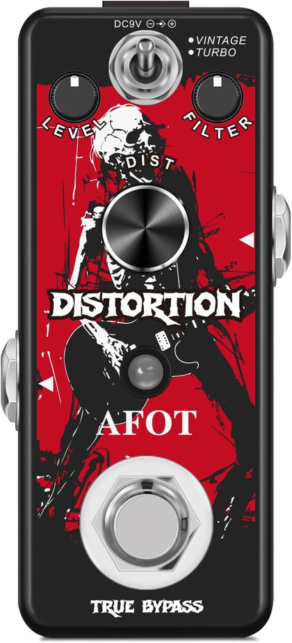 AFOT Distortion Pedal for Electric Guitar,Vintage Analog Distortion Effect for Electric Guitar, Guitar Distortion Pedal