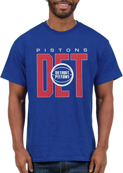 Junk Food NBA - Detroit Pistons City Mesh Adult SS T-Shirt Royal Blue