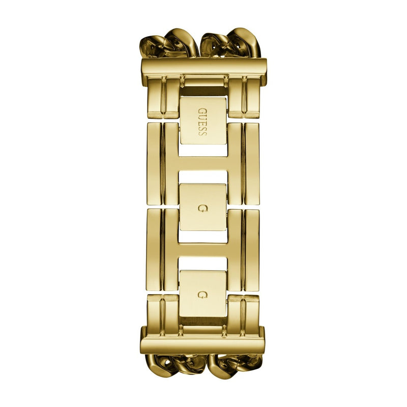 GUESS Reloj de pulsera multicadena 37 mm para mujer en tono plateado con dial dorado