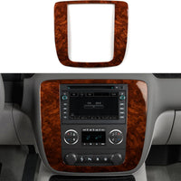 Car Sticker Decal CD Panel Trim Wood Grain Cover Compatible with Chevrolet Tahoe Silverado Suburban Avalanche/GMC Sierra Yukon Yukon XL Accessories