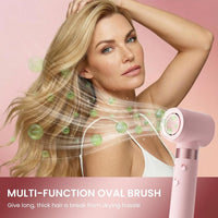 MESCOMB 5-in-1 Dual Voltage Hair Dryer Brush for Travel with Storage Bag