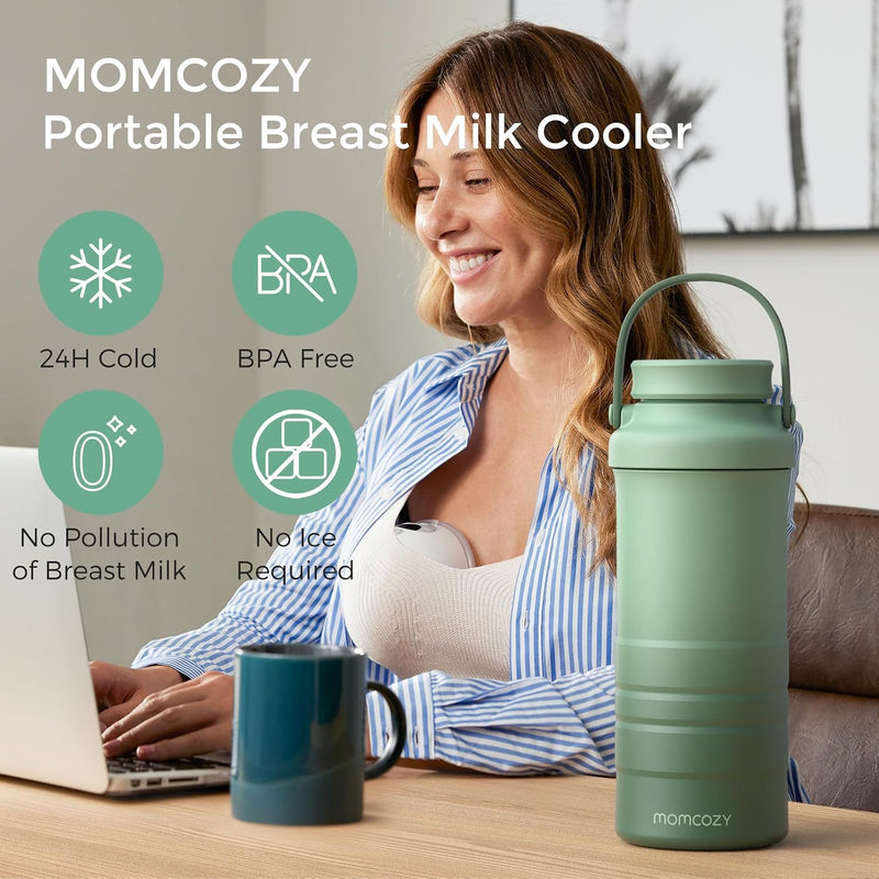 Momcozy Conservadora Portátil de Leche Materna 22 oz para 24 Horas