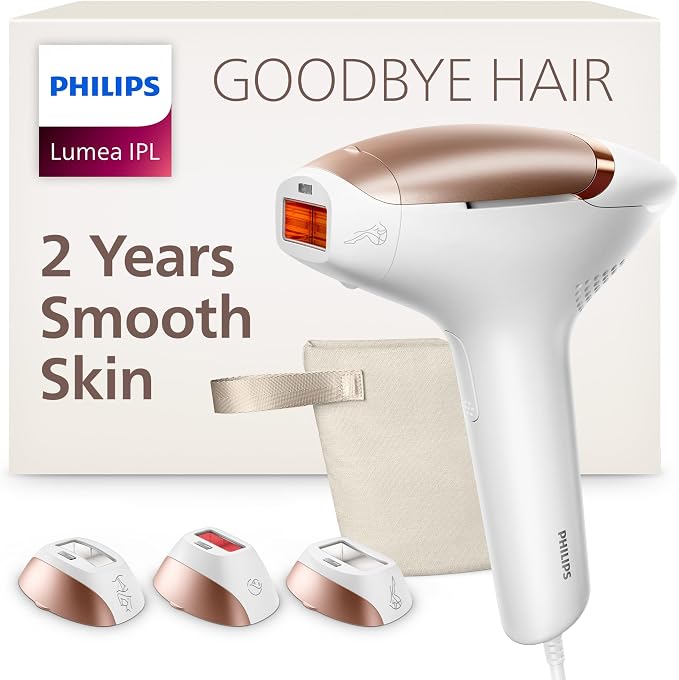 Philips Lumea 8000 Series - Depilación IPL, Reduccion Permanente del Vello, SenseIQ, 3 Accesorios