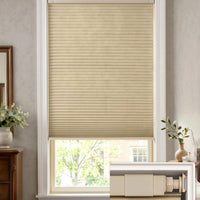 LazBlinds No Drill Blackout Cellular Shades, 26" W x 64" H, Beige