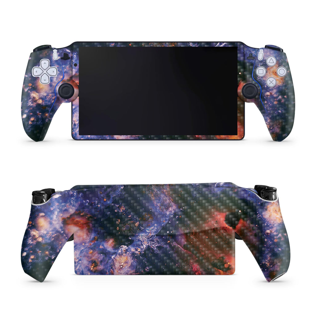 Carbon Fiber Gaming Skin Compatible with PS5 Portal Remote Player - Andromeda - Premium 3M Vinyl Protective Wrap Decal Cover - Easy to Apply | Crafted in The USA by MightySkins