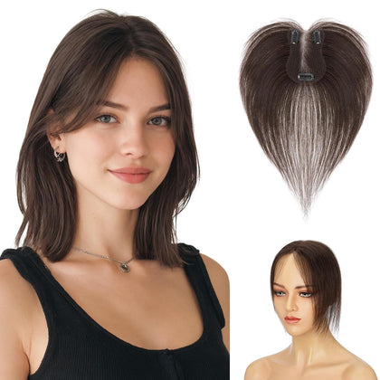 Hairro Short Hair Toppers For Women Real Human Hair 14