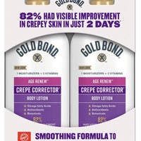 Gold Bond Age Renew Crepe Corrector Body Lotion, Replenishing & Smoothing Formula 26 OZ (2 13 OZ bottles)