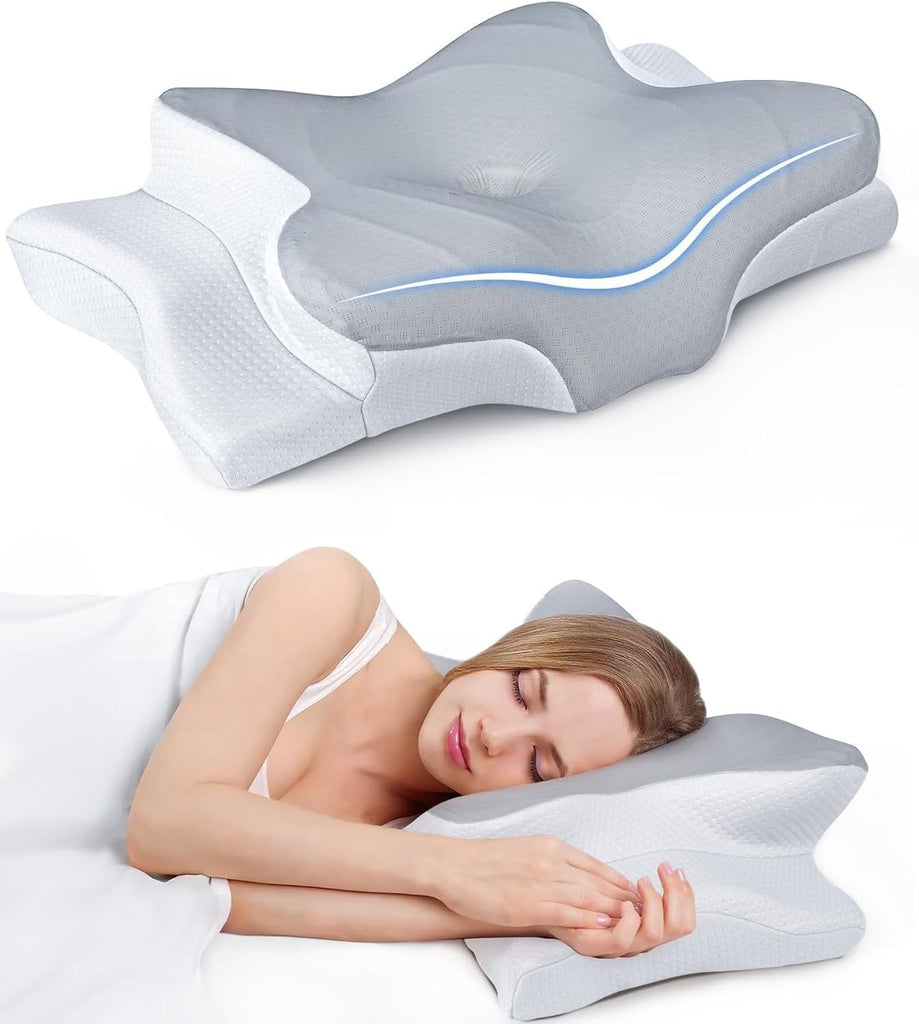 Cozyplayer Ultra Pain Relief Cooling Pillow for Neck Support, Adjustable Cervical