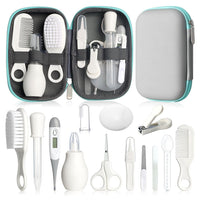 Kit de Cuidado e Higiene para Bebé 8 Piezas Gris y Blanco