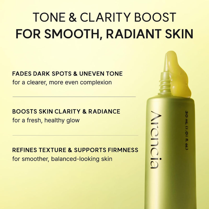 Arencia Suero de Vitamina C con Glutation, Niacinamida y Vitamina E para Piel Luminosa, Serum Facial Antioxidante Coreano, 30ml