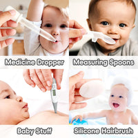 Kit de Cuidado e Higiene para Bebé 8 Piezas Gris y Blanco