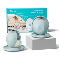 Paruu P20 Extractor de Leche Manos Libres Pack de 2 Verde Claro