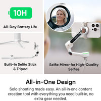 Insta360 Flow 2 Pro - Stone Grey — Estabilizador gimbal para celular con IA
