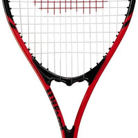 WILSON Federer Adult Recreational Tennis Racket - Grip Size 3 - 4 3/8", Red/White/Black