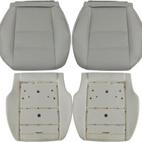 NLQR Driver & Passenger Bottom & Foam Cushion Replacement Leather Seat Cover Gray fit for Mercedes Benz GLK250 GLK280 GLK300 GLK350 2008-2015 fit for Mercedes Benz C250 C300 C350 C350e C400 2008-2014