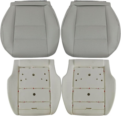 NLQR Driver & Passenger Bottom & Foam Cushion Replacement Leather Seat Cover Gray fit for Mercedes Benz GLK250 GLK280 GLK300 GLK350 2008-2015 fit for Mercedes Benz C250 C300 C350 C350e C400 2008-2014