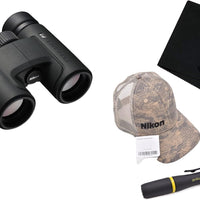 Nikon PROSTAFF P7 8x30mm Binoculars, Topo Hat, Lens Pen & Gritr Microfibre Kit - High-Magnification Wide FOV Waterproof