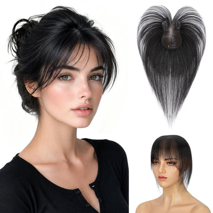 Hairro Clip In Bangs Short Hair Toppers For Women 14