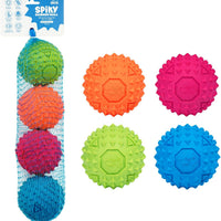 Best Pet Supplies Interactive Squeaky Dog Chew Toy, Ideal Dog Toys for Chewers, Small, Medium & Large Dogs, and Fetch Lovers - Fuchsia, Green, Blue, Orange, Medium 2.5"