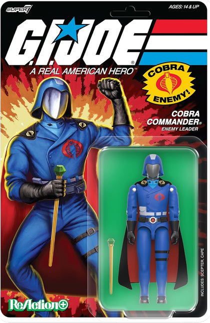 Super7 Reaction+ G.I. Joe Cobra Commander (Movie, Black Cape) - 3.75