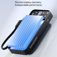 MOVE SPEED 35W Portable Charger, 20000mAh Power Bank,Built in USB-C Cables