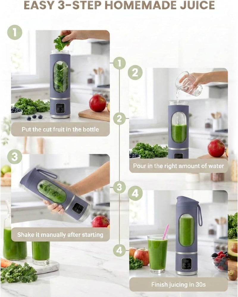 Lilogi Portable Blender, 500ML Blenders for Smoothies with LED Display