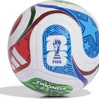 Adidas Unisex-Adult World Cup Soccer Ball, White/Team Royal Blue/Solar Blue/Power Red, 3