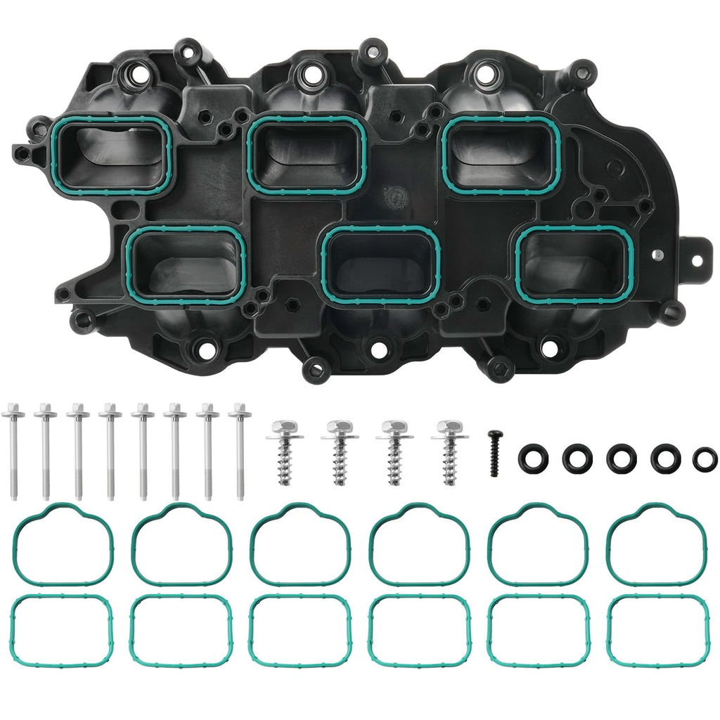 Lower Intake Manifold with Gasket for 2011-2021 Dodge Charger Challenger Durango Jeep Wrangler Grand Cherokee RAM 1500 ProMaster Chrysler 200 300 Town & Country 3.6L Pentastar V6 Replace 05184199AF