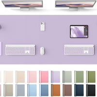 YSAGi Leather Desk Protector, Office Mat, Large Mouse Mat, Non-Slip PU Leather Blotter, Laptop Desk Mat, Waterproof Writing Pad for Office and Home(Light Purple, 63" x 24")