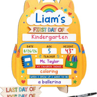 My First Day of School Sign, First and Last Day of School Board (Yellow)