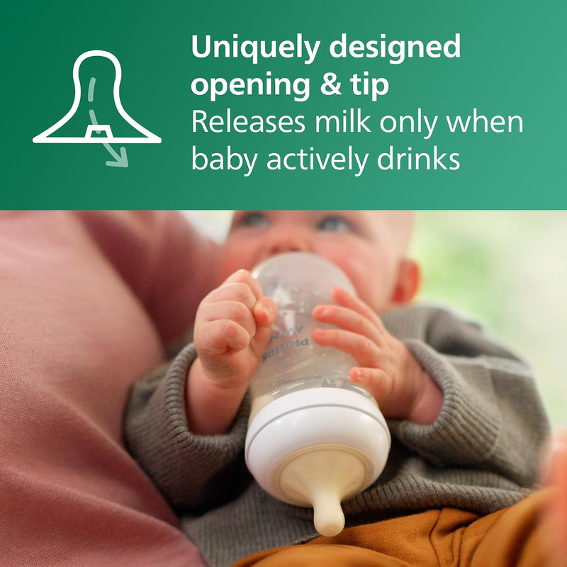Philips Avent Natural Biberón de Vidrio 8 oz Flujo Medio Sin BPA