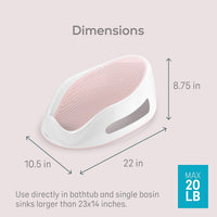Angelcare Soft-Touch Asiento de Baño y Enjuagador para Bebé Rosado