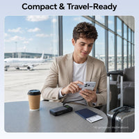 MOVE SPEED 35W Portable Charger, 20000mAh Power Bank,Built in USB-C Cables