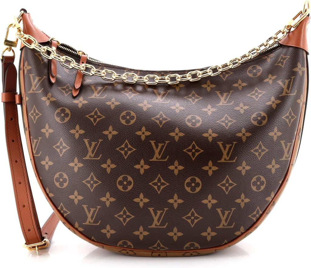 Original, Louis Vuitton Pre-Loved Loop Hobo Reverse Monogram Canvas, Brown