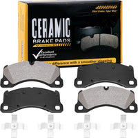 HECHENQICHE D1349 Front Ceramic Brake Pads Kit Fit For Porsche Cayenne 2028-2016, For Porsche Macan 2016-2017, For Porsche Panamera 2010-2016, For Volkswagen Touareg 2011-2017