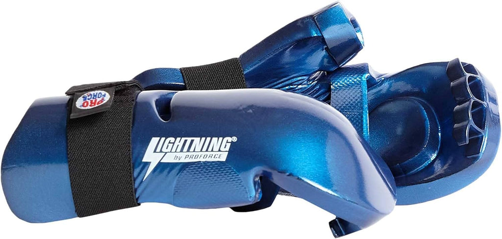 Pro Force Lightning Punches Karate Sparring Gloves - Blue - Child Medium