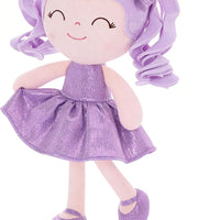 Gloveleya Baby Dolls Soft Snuggly Doll First Baby Girl Gifts Plush Doll with Sparkling Dress Purple 12inches Pearlescent Series